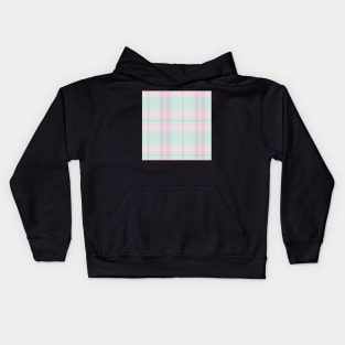 Pastel Aesthetic Arable 2 Hand Drawn Textured Plaid Pattern Kids Hoodie